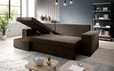 Designer Ecksofa Denver Stoff mit Schlaf- und Klappfunktion