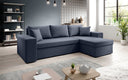 Designer Ecksofa Denver Stoff mit Schlaf- und Klappfunktion