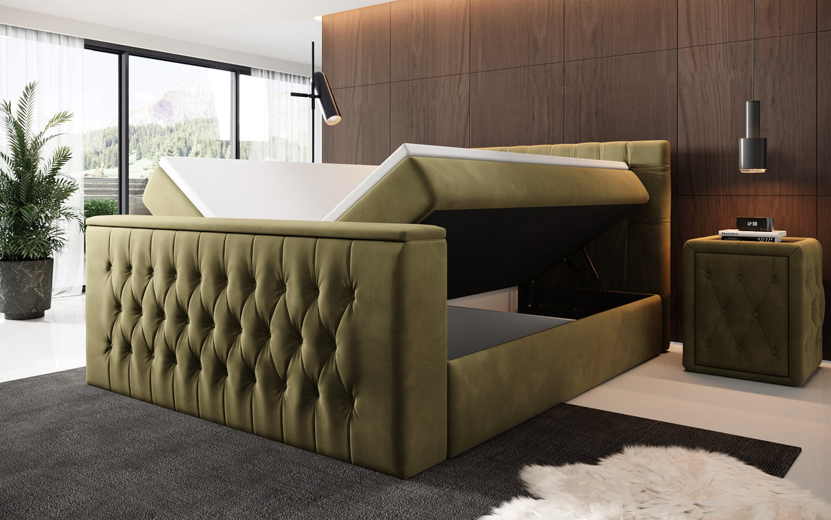Boxspringbett Velano mit TV Lift und Stauraum