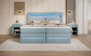 Minera Box Spring Bed with LED, USB, and Storage