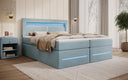 Minera Box Spring Bed with LED, USB, and Storage
