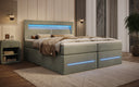 Minera Box Spring Bed with LED, USB, and Storage