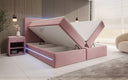 Voyage Boxspring Bed with LED and Storage in Velvet