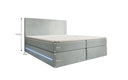 Voyage Boxspring Bed with LED and Storage in Velvet