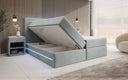 Voyage Boxspring Bed with LED and Storage in Velvet