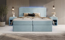 Voyage Boxspring Bed with LED and Storage in Velvet