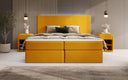 Voyage Boxspring Bed with LED and Storage in Velvet