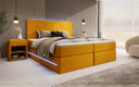 Voyage Boxspring Bed with LED and Storage in Velvet