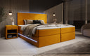 Voyage Boxspring Bed with LED and Storage in Velvet
