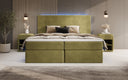 Voyage Boxspring Bed with LED and Storage in Velvet