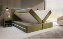 Voyage Boxspring Bed with LED and Storage in Velvet