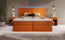 Voyage Boxspring Bed with LED and Storage in Velvet