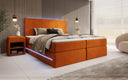 Voyage Boxspring Bed with LED and Storage in Velvet