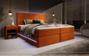 Voyage Boxspring Bed with LED and Storage in Velvet
