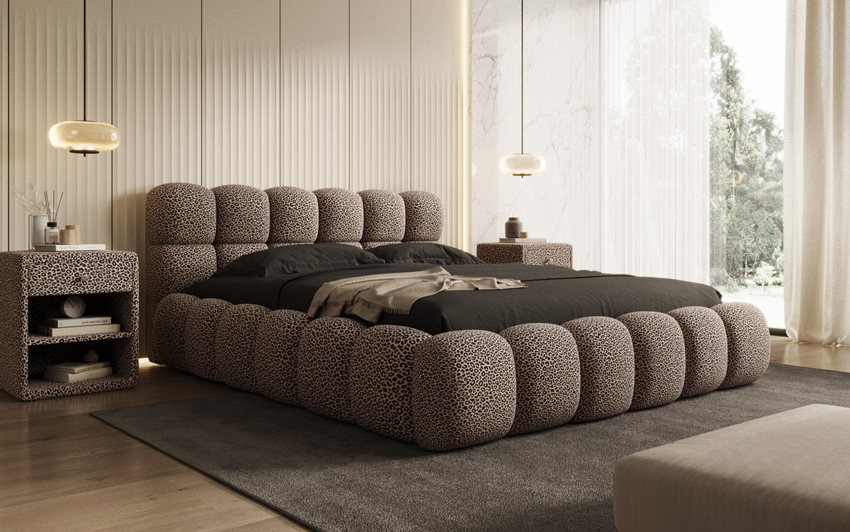 Designer Polsterbett Boston Wild Edition mit Stauraum