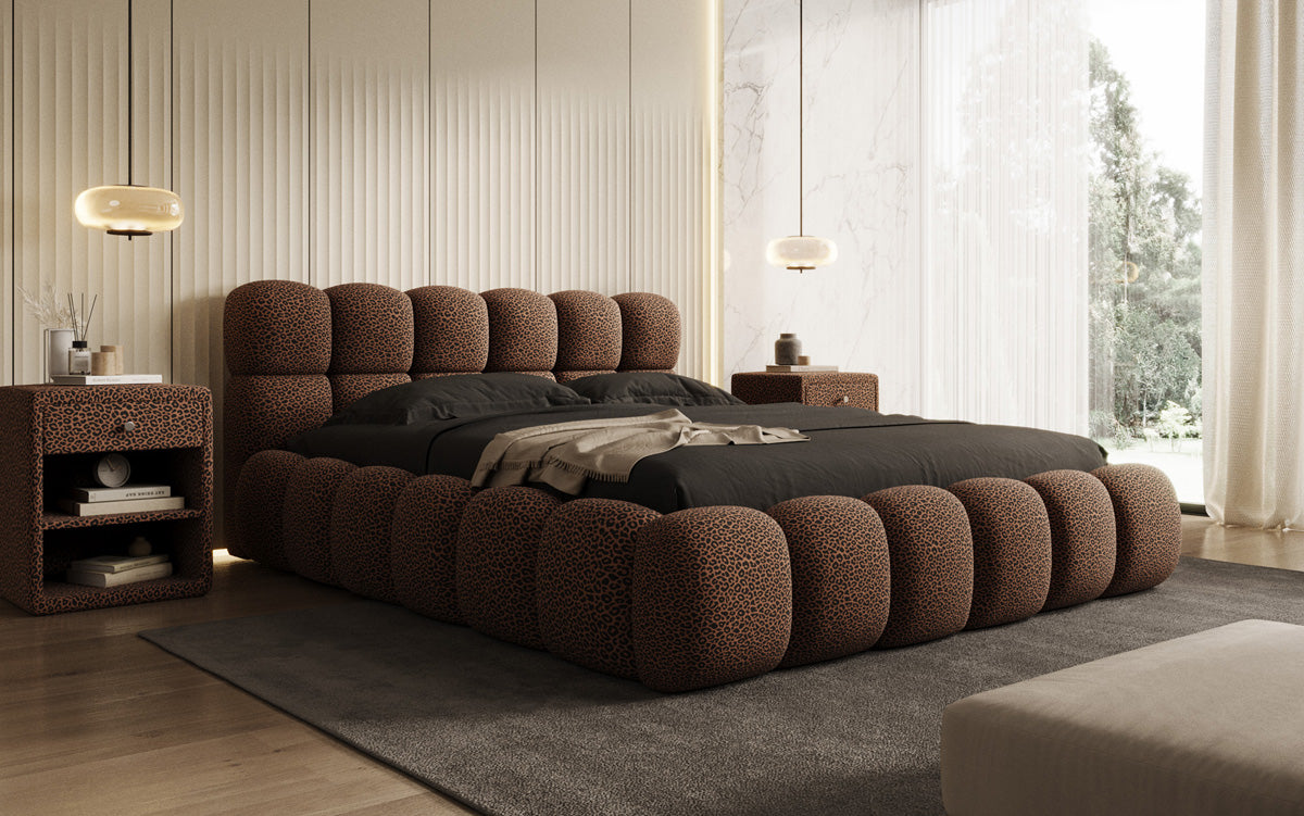 Designer Polsterbett Boston Wild Edition mit Stauraum
