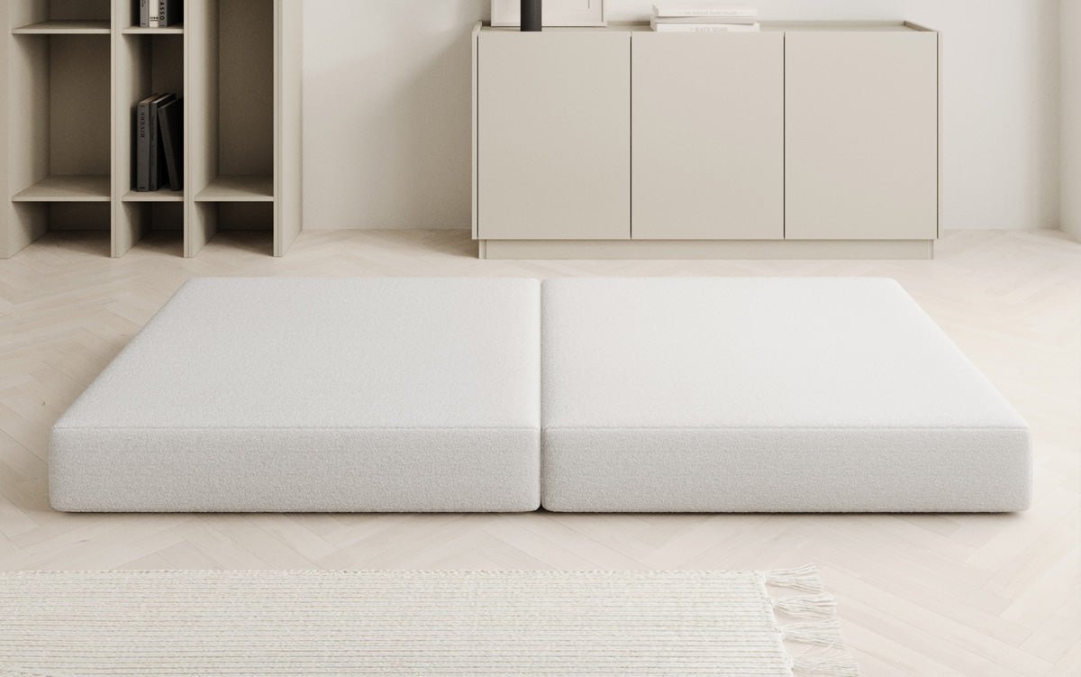 Beistellhocker Lazy in Bouclé