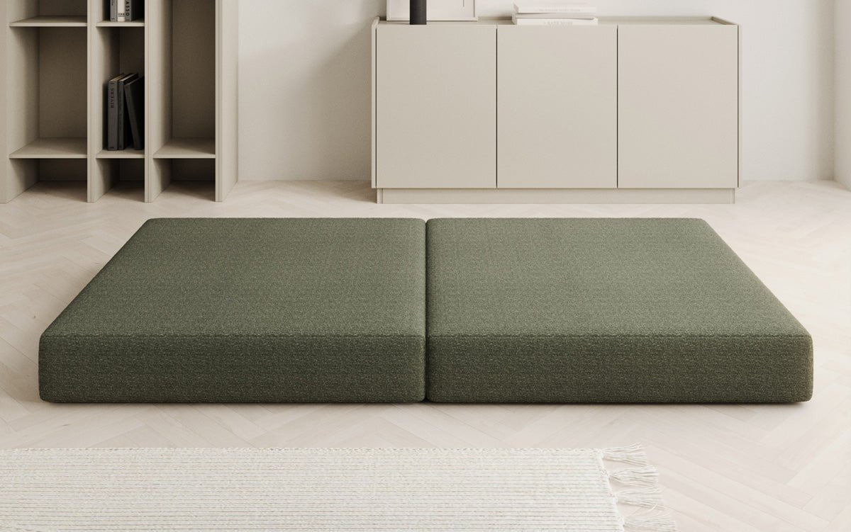 Beistellhocker Lazy in Bouclé