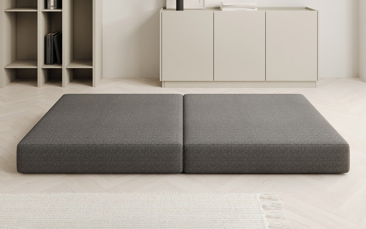 Beistellhocker Lazy in Bouclé