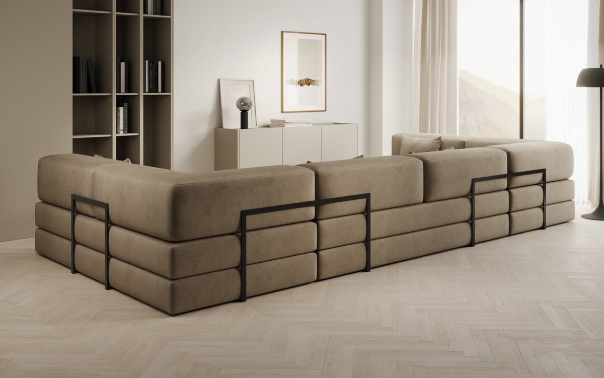 Designer Sofa Lazy U in Velvet