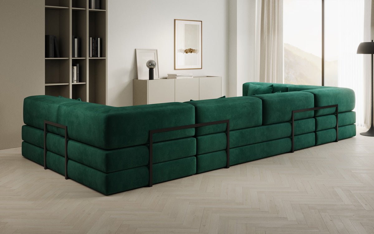 Designer Sofa Lazy U in Velvet