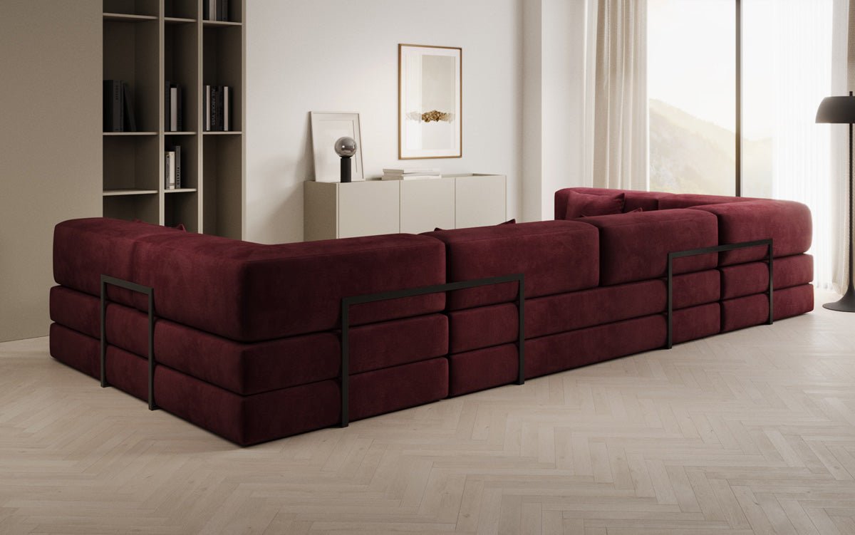 Designer Sofa Lazy U in Velvet