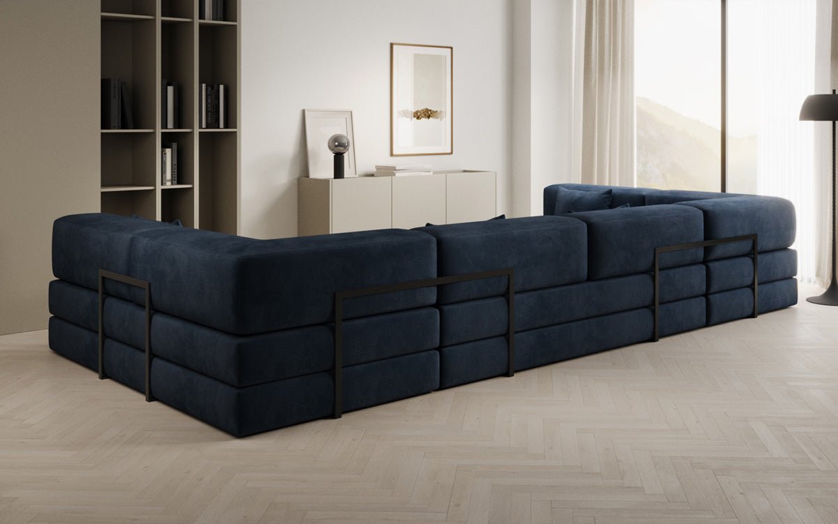 Designer Sofa Lazy U in Velvet