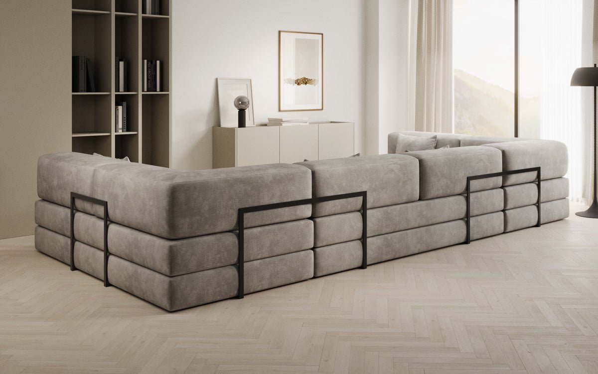 Designer Sofa Lazy U in Velvet