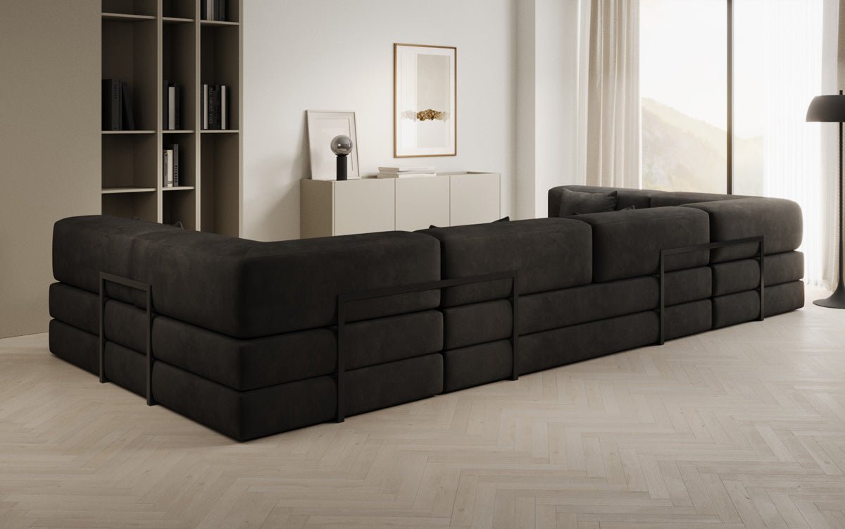 Designer Sofa Lazy U in Velvet