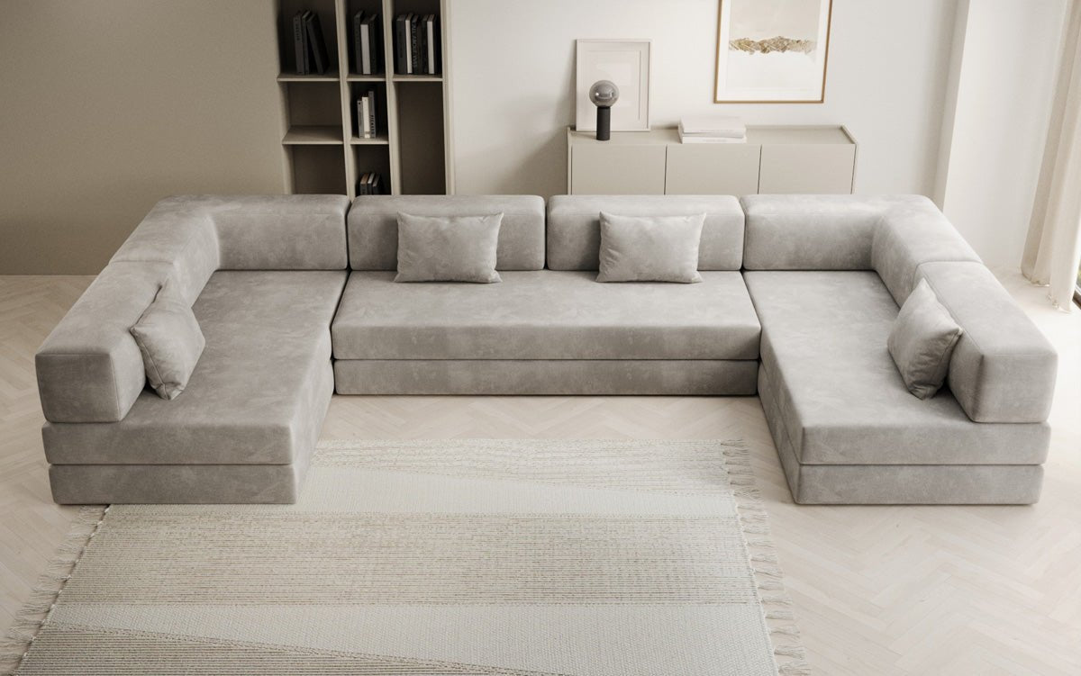 Designer Sofa Lazy U in Velvet
