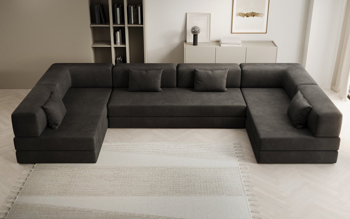 Designer Sofa Lazy U in Velvet