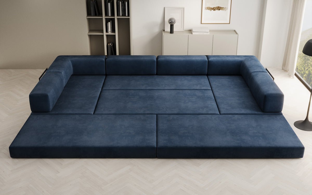Designer Sofa Lazy U in Velvet