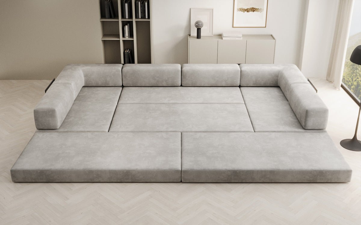 Designer Sofa Lazy U in Velvet