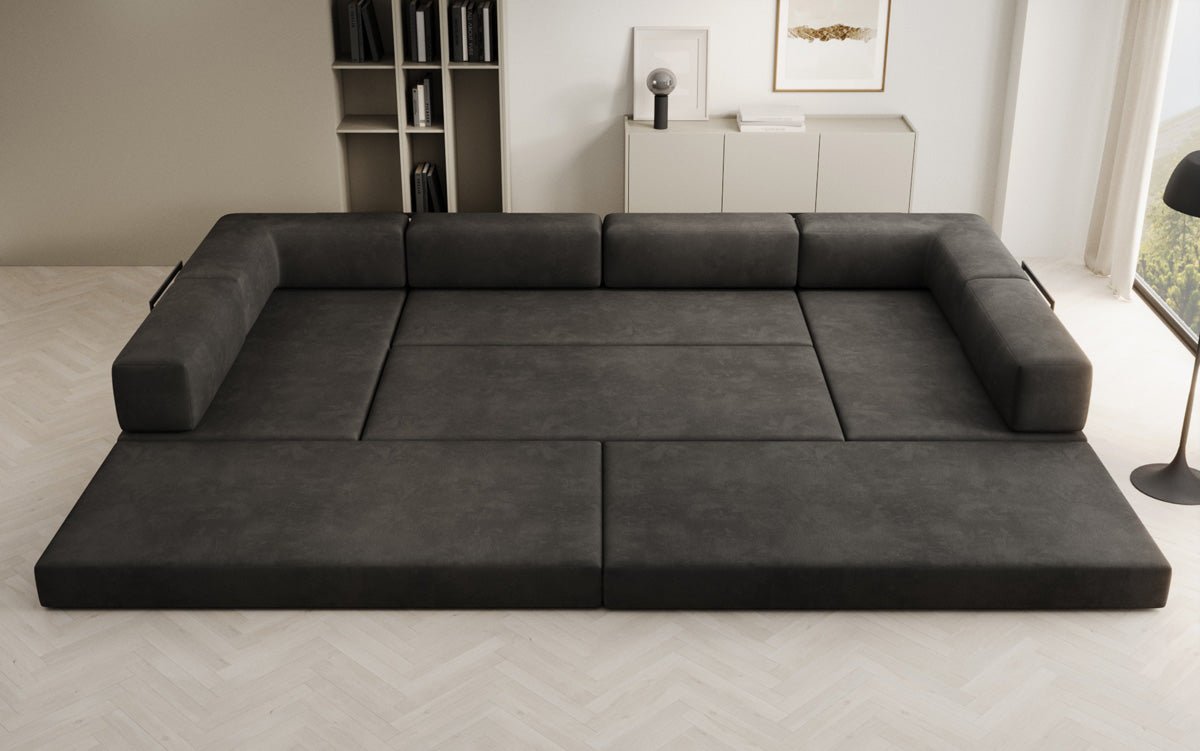 Designer Sofa Lazy U in Velvet