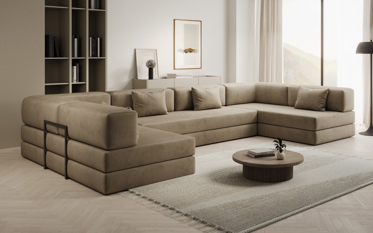 Designer Sofa Lazy U in Velvet