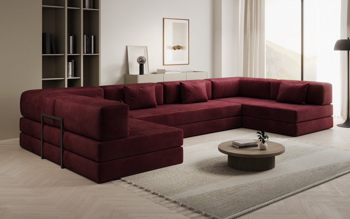 Designer Sofa Lazy U in Velvet
