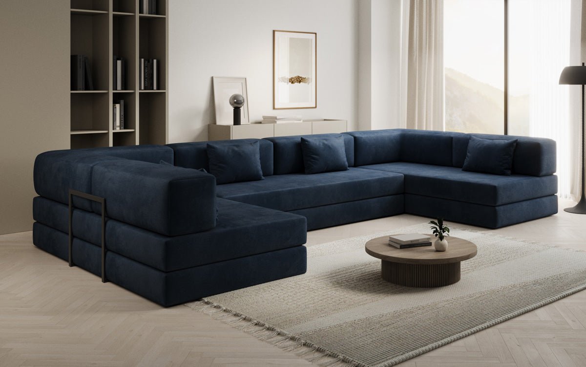 Designer Sofa Lazy U in Velvet