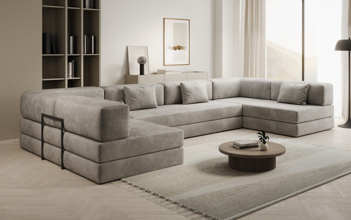 Designer Sofa Lazy U in Velvet