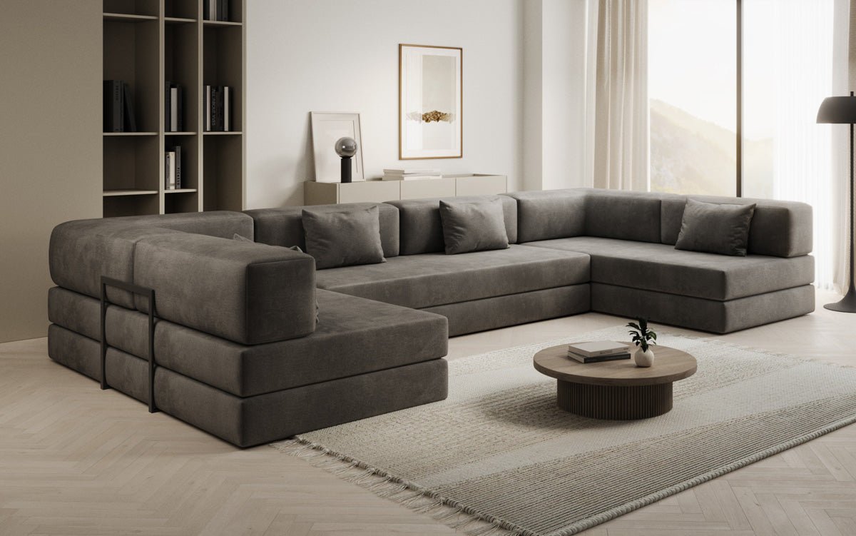 Designer Sofa Lazy U in Velvet
