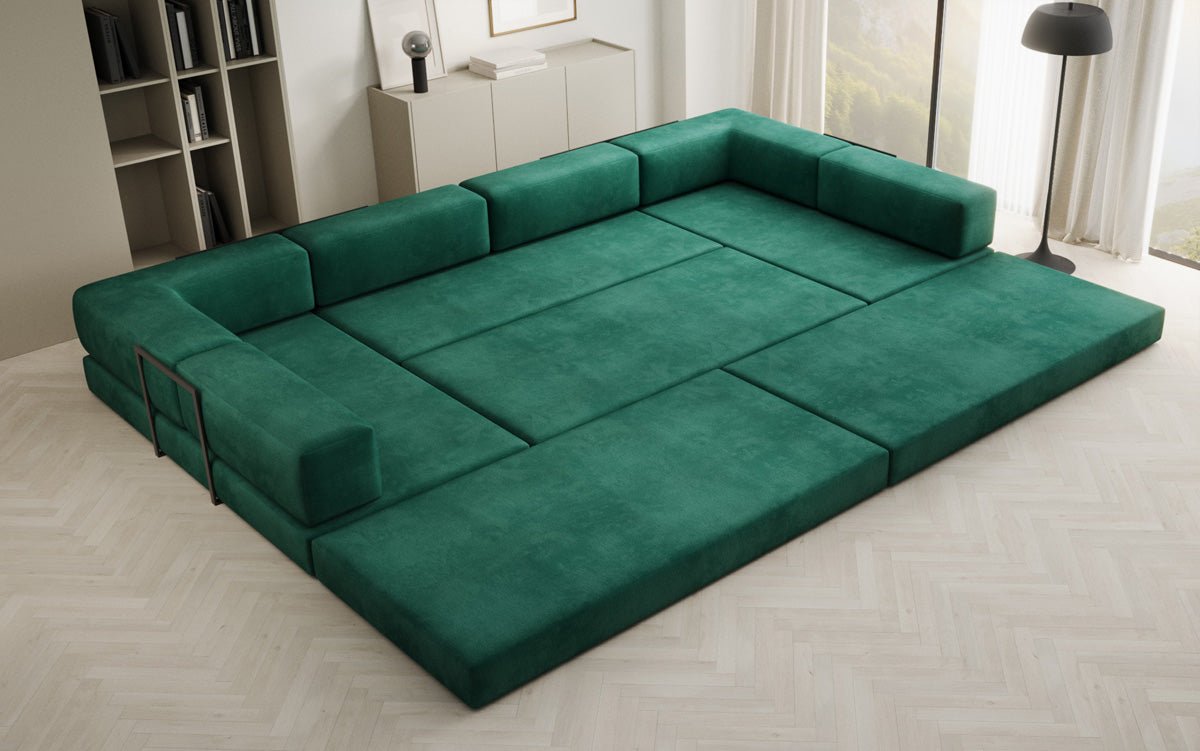 Designer Sofa Lazy U in Velvet