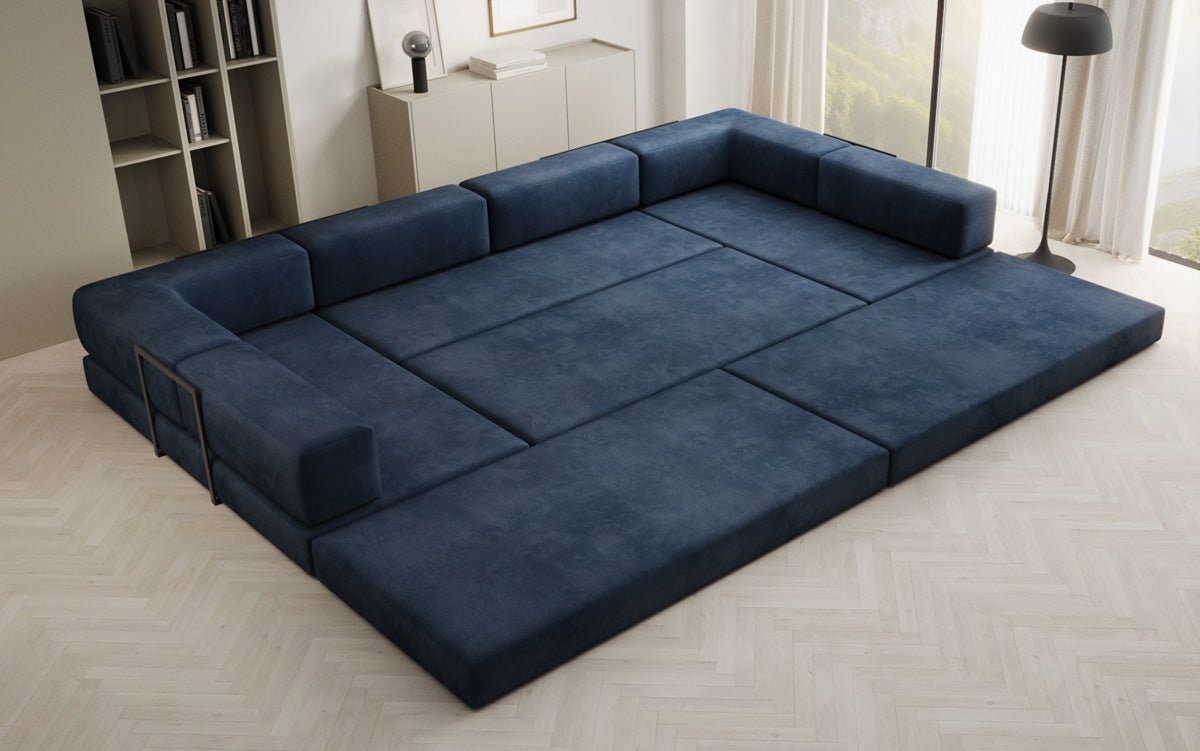 Designer Sofa Lazy U in Velvet