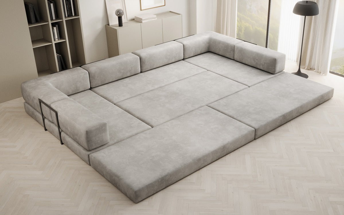 Designer Sofa Lazy U in Velvet