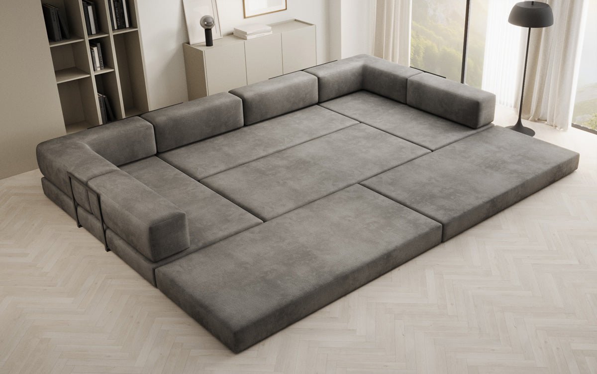 Designer Sofa Lazy U in Velvet