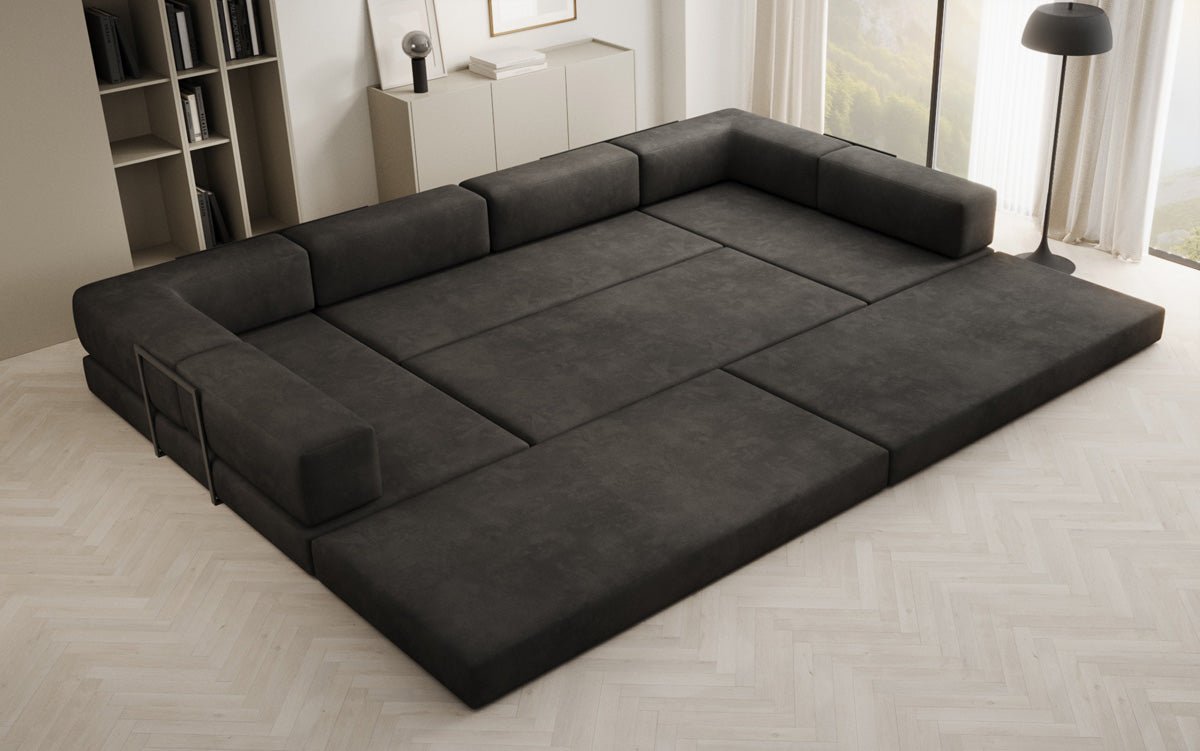 Designer Sofa Lazy U in Velvet