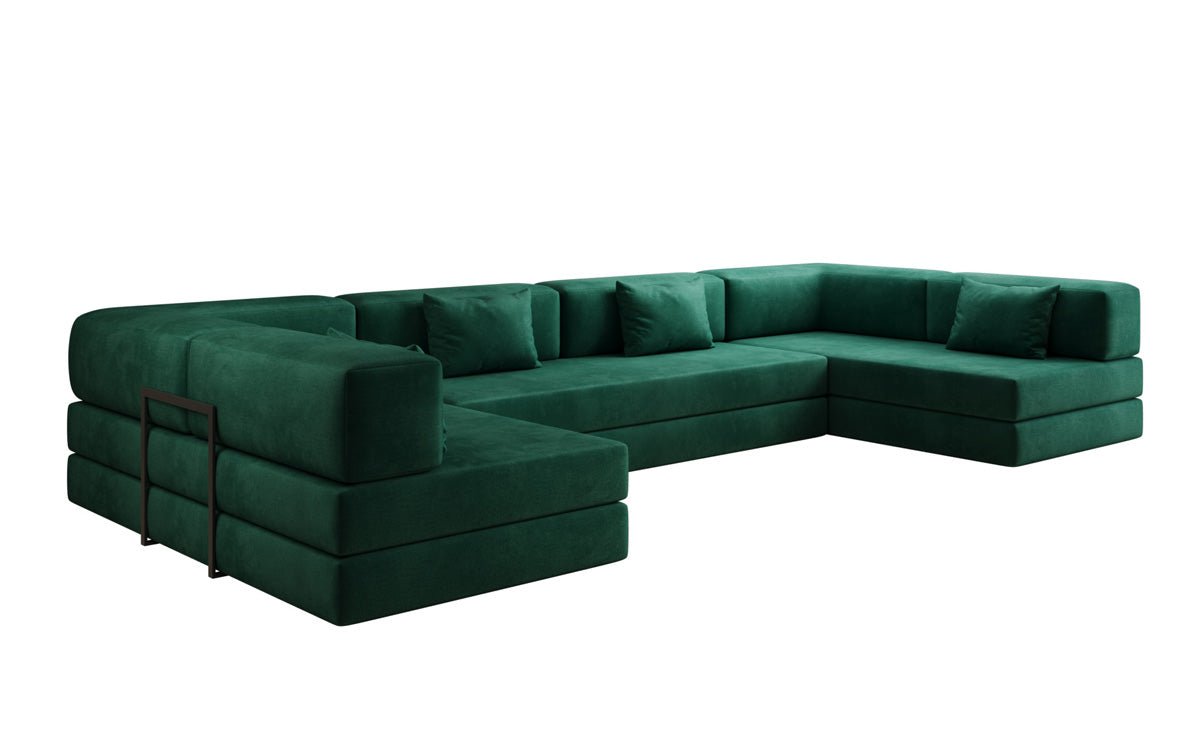 Designer Sofa Lazy U in Velvet