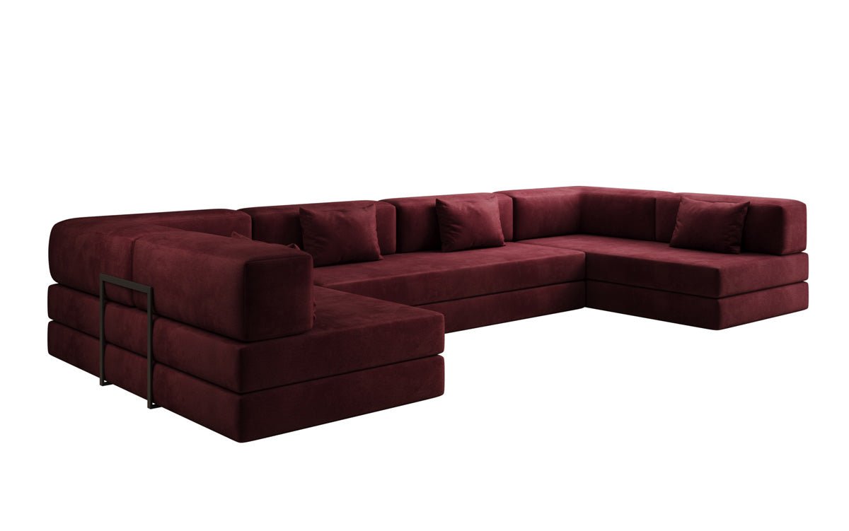 Designer Sofa Lazy U in Velvet