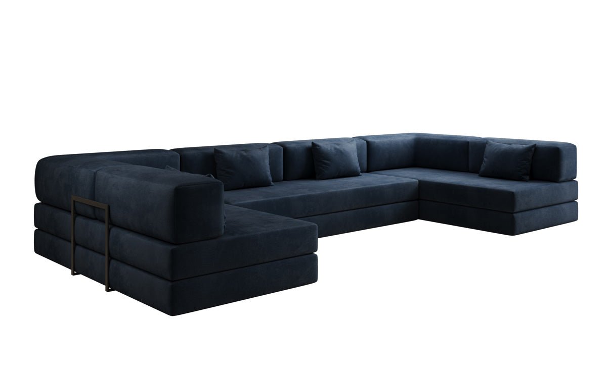 Designer Sofa Lazy U in Velvet