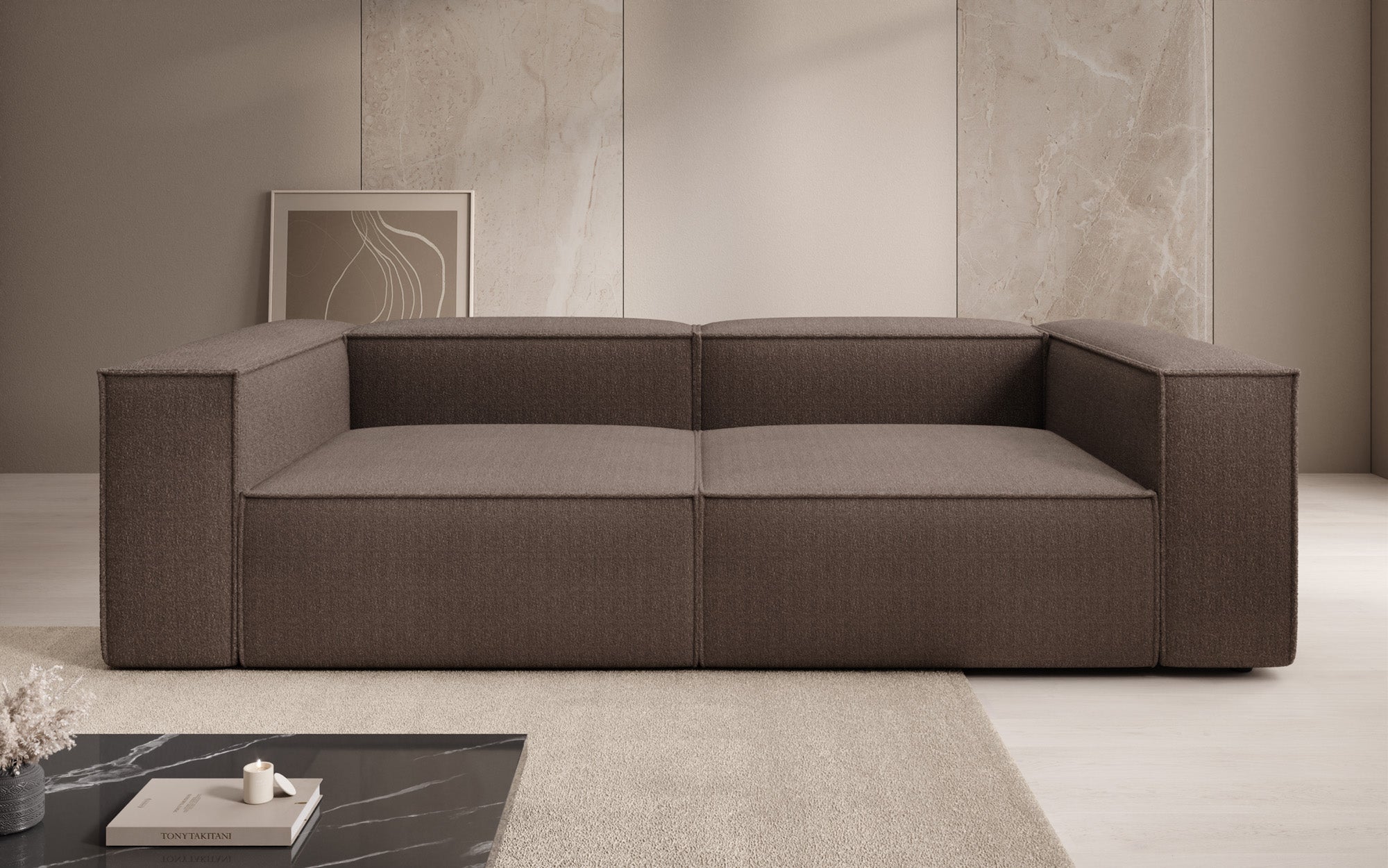 Designer Sofa Lesley 3-Seater in Bouclé