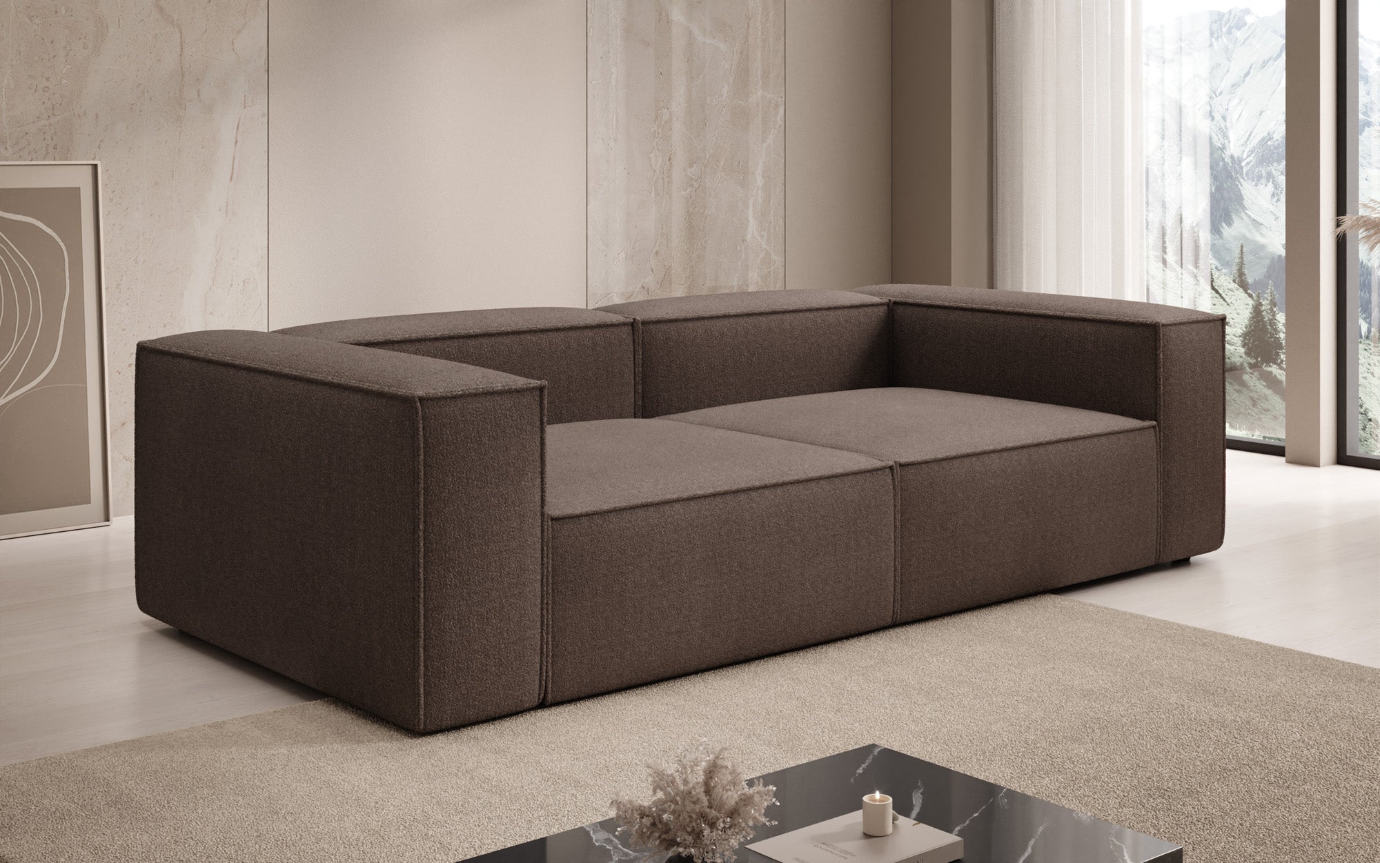 Designer Sofa Lesley 3-Seater in Bouclé