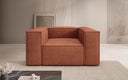Designer Sofa-Sessel Lesley in Strukturstoff